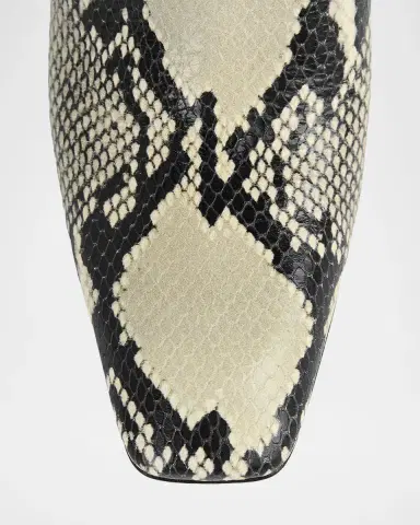 TOTEME Bar 85MM Python-Embossed Leather Mules | Thumbnail 2 TOTEME Bar 85MM Python-Embossed Leather Mules | Thumbnail 2