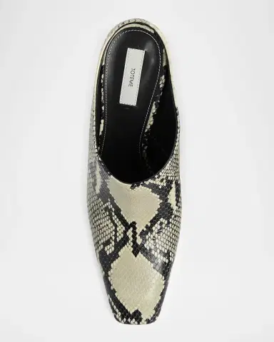 TOTEME Bar 85MM Python-Embossed Leather Mules | Thumbnail 3 TOTEME Bar 85MM Python-Embossed Leather Mules | Thumbnail 3