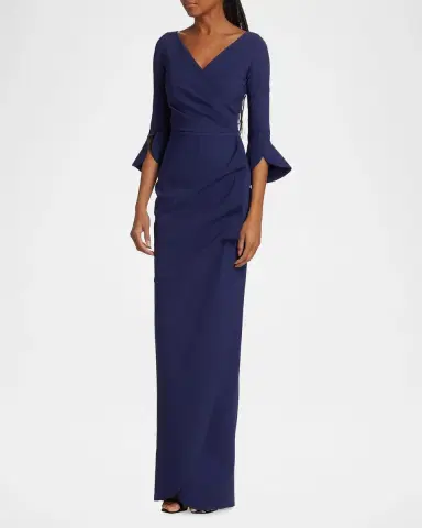Chiara Boni La Petite Robe Zalfa Ruched Column Gown | Thumbnail 2 Chiara Boni La Petite Robe Zalfa Ruched Column Gown | Thumbnail 2