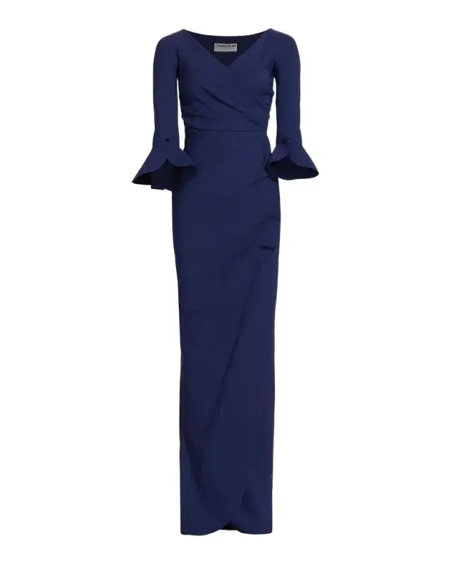 Chiara Boni La Petite Robe Zalfa Ruched Column Gown