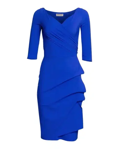 Chiara Boni La Petite Robe Florien 3/4-Sleeve Jersey Faux-Wrap Dress | Thumbnail 1 Chiara Boni La Petite Robe Florien 3/4-Sleeve Jersey Faux-Wrap Dress | Thumbnail 1