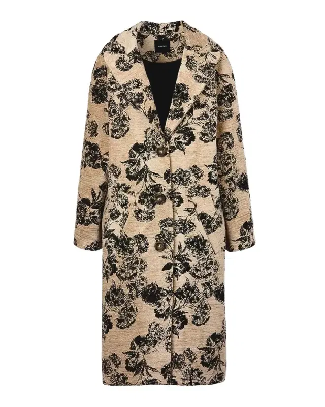 SMYTHE Floral Jacquard Midi Coat