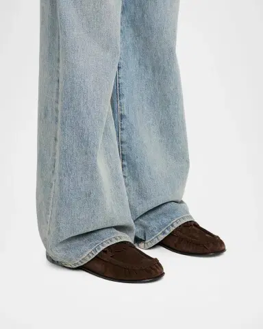 Loewe Double L Suede Loafers | Thumbnail 2 Loewe Double L Suede Loafers | Thumbnail 2