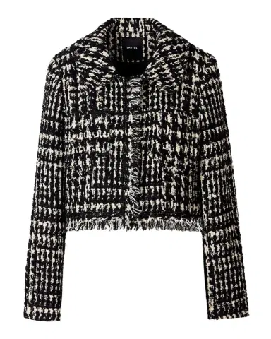 SMYTHE Houndstooth Tweed Mini Jacket | Thumbnail 1 SMYTHE Houndstooth Tweed Mini Jacket | Thumbnail 1