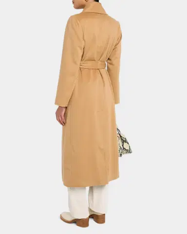 Sofia Cashmere Cashmere Belted Wrap Coat with Pick-Stitched Detail | Thumbnail 3
