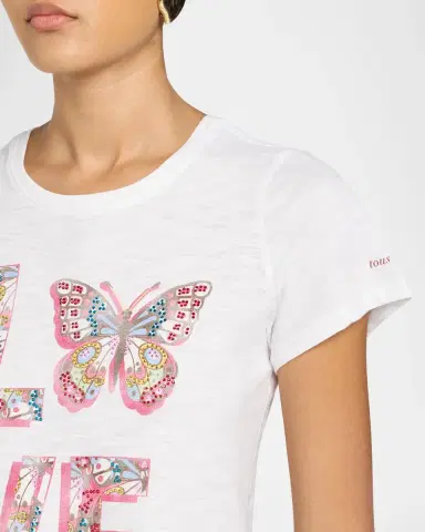 Cinq à Sept Heatset Butterfly Cotton T-Shirt | Thumbnail 5