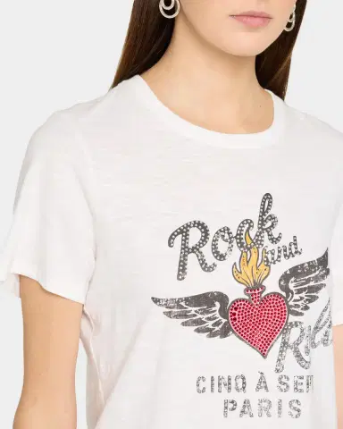 Cinq à Sept Graphic Cotton T-Shirt | Thumbnail 5 Cinq à Sept Graphic Cotton T-Shirt | Thumbnail 5