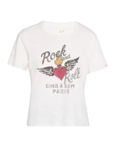 Cinq à Sept Graphic Cotton T-Shirt | Thumbnail 1 Cinq à Sept Graphic Cotton T-Shirt | Thumbnail 1
