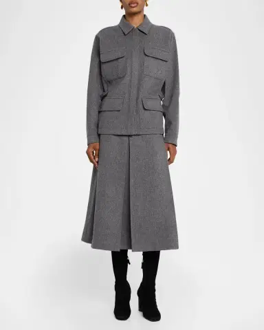 Co Workwear Wool-Cashmere Shirt Jacket | Thumbnail 2