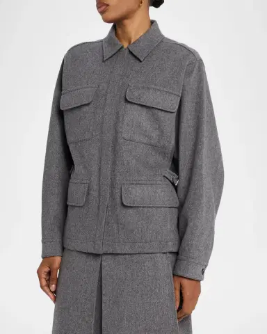Co Workwear Wool-Cashmere Shirt Jacket | Thumbnail 4