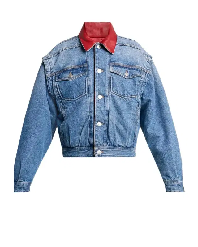 Isabel Marant Devyn Reversible Leather & Denim Jacket