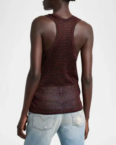 Isabel Marant Cevara Metallic Striped Tank Top | Thumbnail 3