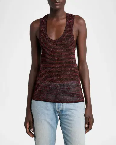 Isabel Marant Cevara Metallic Striped Tank Top | Thumbnail 4