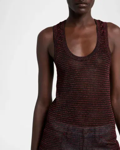 Isabel Marant Cevara Metallic Striped Tank Top | Thumbnail 5