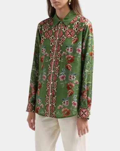 Johnny Was Vintage Western Floral-Print Shirt | Thumbnail 4