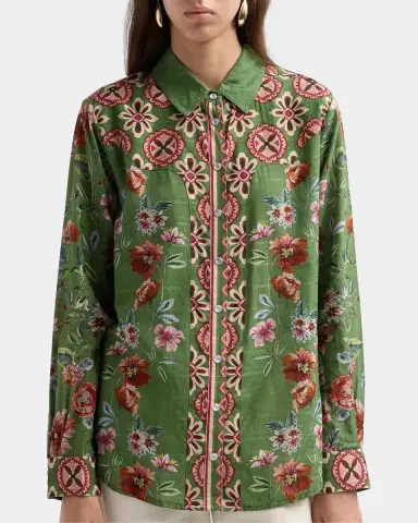 Johnny Was Vintage Western Floral-Print Shirt | Thumbnail 5