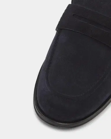 Gianvito Rossi Men's George Suede Penny Loafers | Thumbnail 3