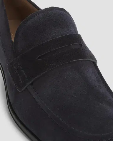 Gianvito Rossi Men's George Suede Penny Loafers | Thumbnail 4