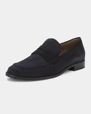 Gianvito Rossi Men's George Suede Penny Loafers | Thumbnail 5