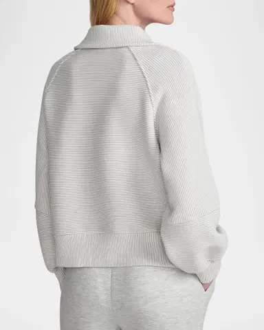 Varley Milano Half-Zip Ribbed Sweatshirt | Thumbnail 3 Varley Milano Half-Zip Ribbed Sweatshirt | Thumbnail 3