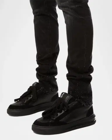 PURPLE High Contrast Bling Skinny Jeans | Thumbnail 4