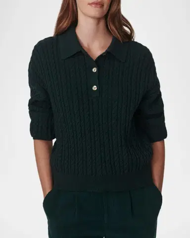 Varley Dottie Knit Polo Sweater | Thumbnail 4 Varley Dottie Knit Polo Sweater | Thumbnail 4