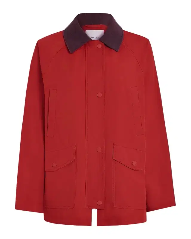 Varley Rylan Corduroy-Collar Rain Jacket