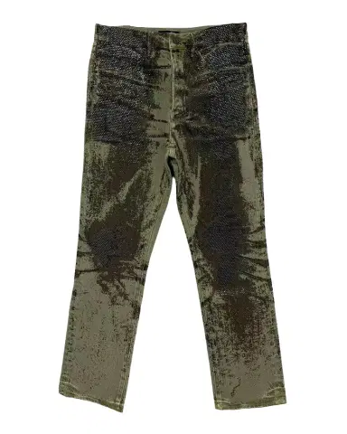 PURPLE Men's Trompe L Oeil Crystal Denim Jeans | Thumbnail 1