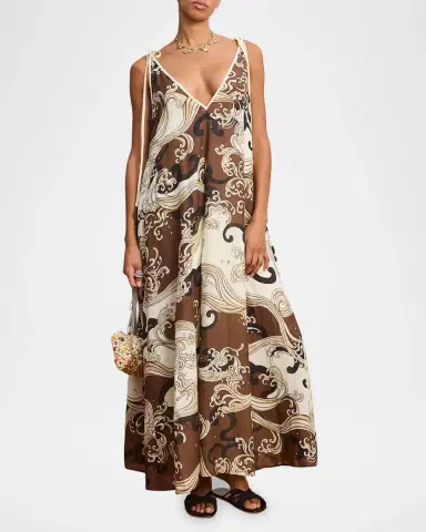 ALÉMAIS Otis Paisley Print Midi Dress | Thumbnail 2