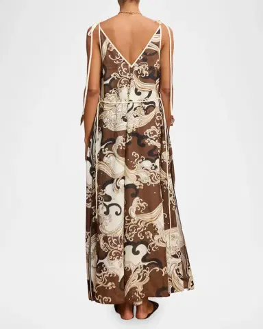 ALÉMAIS Otis Paisley Print Midi Dress | Thumbnail 3