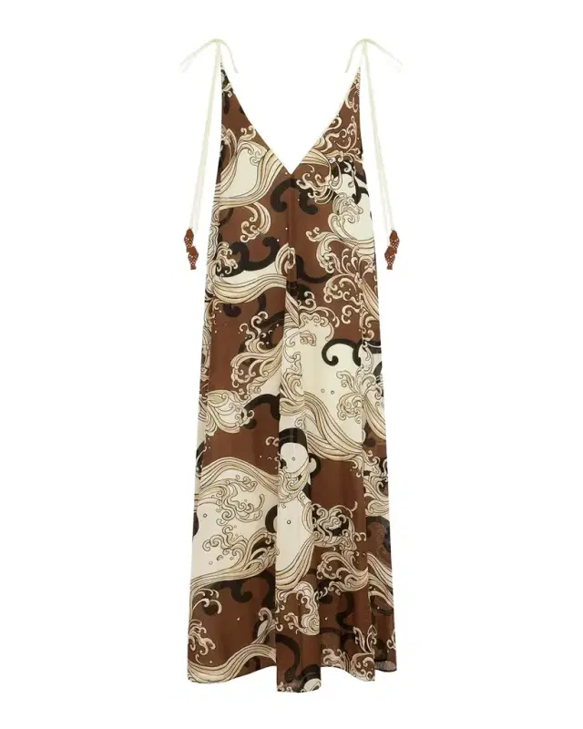 ALÉMAIS Otis Paisley Print Midi Dress