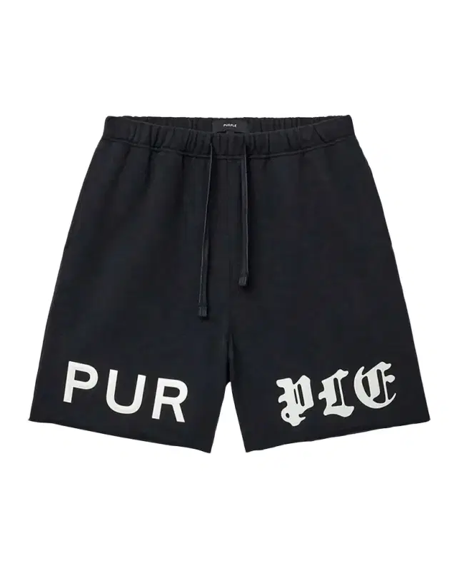 PURPLE Men's Cotton Fleece Drawstring Shorts