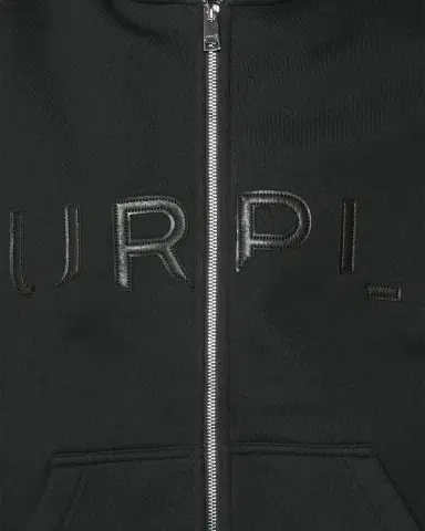 PURPLE Logo Cotton Fleece Zip-Front Hoodie | Thumbnail 4 PURPLE Logo Cotton Fleece Zip-Front Hoodie | Thumbnail 4