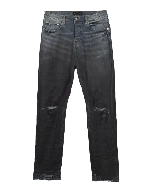 PURPLE Men's Coated Gradient Relaxed Straight-Leg Jeans