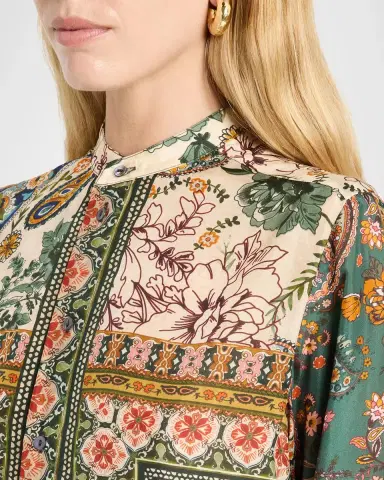 Johnny Was Bingley Patchwork Floral & Paisley Shirt | Thumbnail 5 Johnny Was Bingley Patchwork Floral & Paisley Shirt | Thumbnail 5