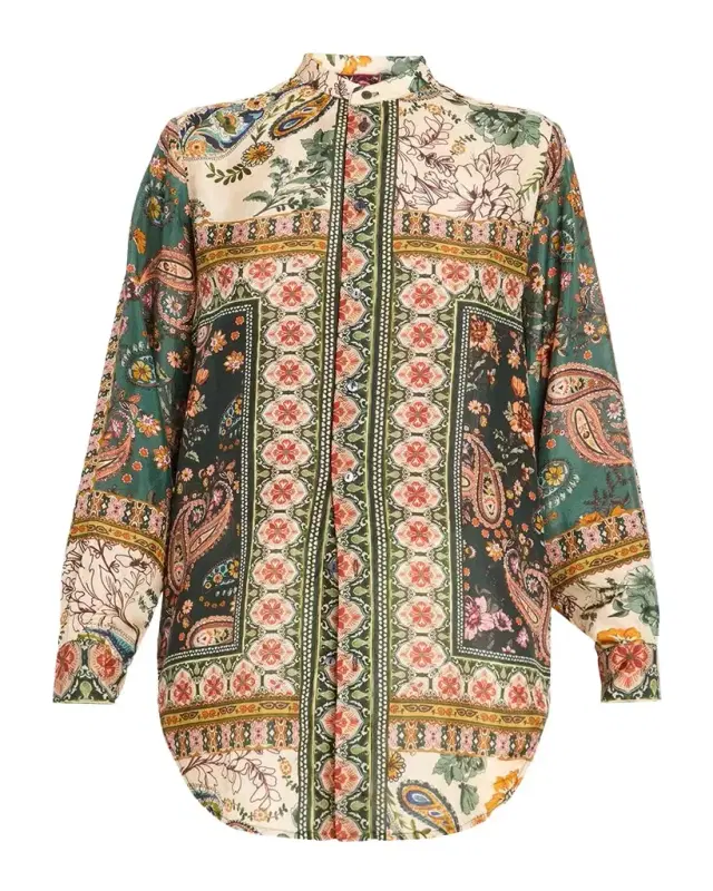 Bingley Patchwork Floral & Paisley Shirt