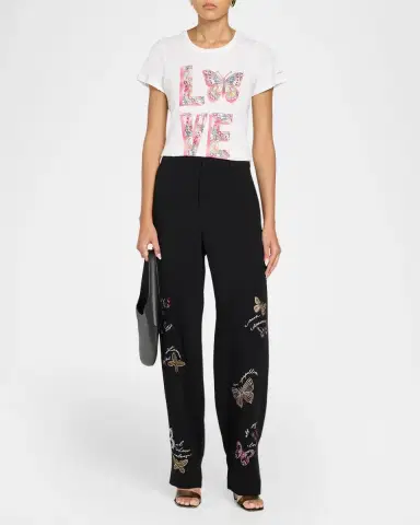 Cinq à Sept Heatset Butterfly High-Rise Trousers | Thumbnail 2