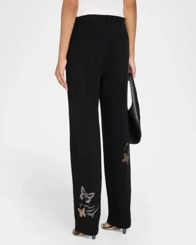 Cinq à Sept Heatset Butterfly High-Rise Trousers | Thumbnail 3