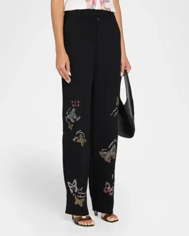 Cinq à Sept Heatset Butterfly High-Rise Trousers | Thumbnail 4