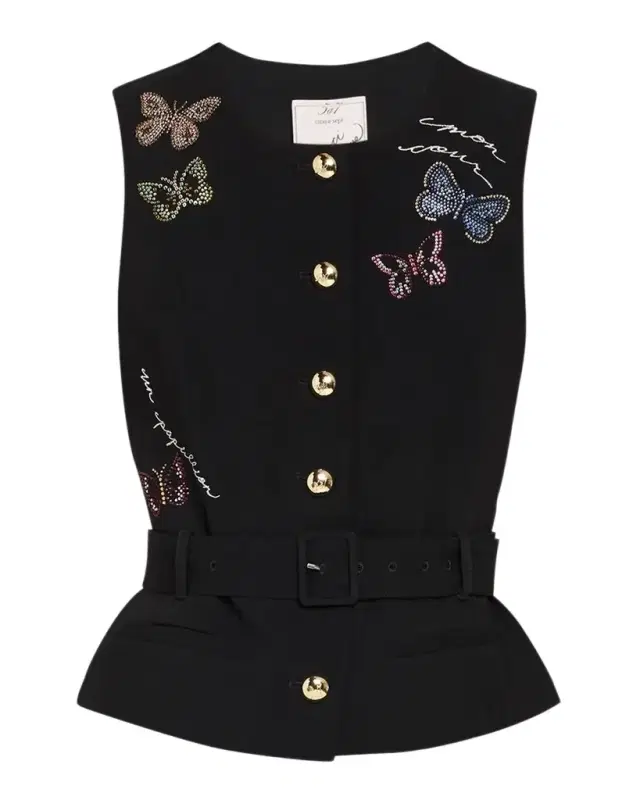 Heatset Butterfly Belted Waistcoat