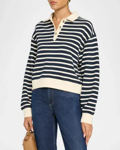 rag & bone Vintage Terry Striped Polo | Thumbnail 4