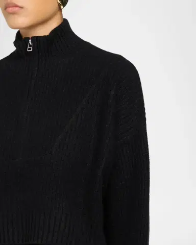 Staud Cashmere Cropped Hampton Sweater | Thumbnail 5