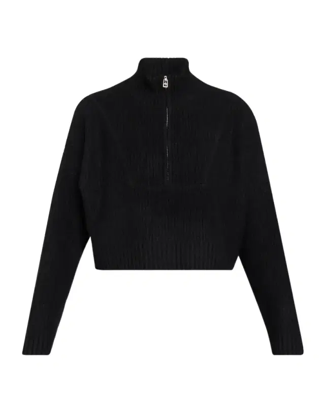 Staud Cashmere Cropped Hampton Sweater