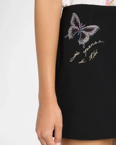 Cinq à Sept Heatset Butterfly Mini Skirt | Thumbnail 5