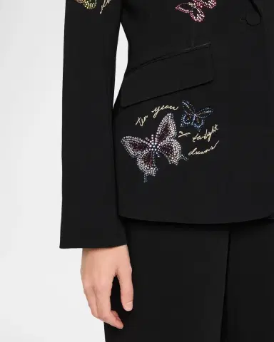 Cinq à Sept Heatset Butterfly Single-Breasted Blazer | Thumbnail 5 Cinq à Sept Heatset Butterfly Single-Breasted Blazer | Thumbnail 5