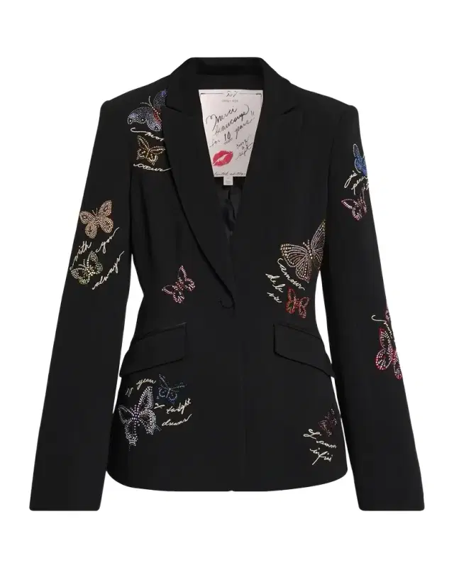 Heatset Butterfly Single-Breasted Blazer