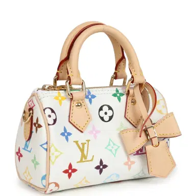 Louis Vuitton Louis Vuitton X Murakami Nano Speedy Bag White Multicolor Monogram Gold Hardware | Thumbnail 2 Louis Vuitton Louis Vuitton X Murakami Nano Speedy Bag White Multicolor Monogram Gold Hardware | Thumbnail 2