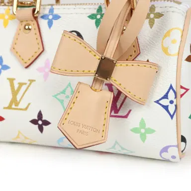Louis Vuitton Louis Vuitton X Murakami Nano Speedy Bag White Multicolor Monogram Gold Hardware | Thumbnail 6 Louis Vuitton Louis Vuitton X Murakami Nano Speedy Bag White Multicolor Monogram Gold Hardware | Thumbnail 6