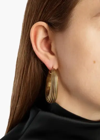 Khaite Santa Fe Hoop Earrings In | Thumbnail 2