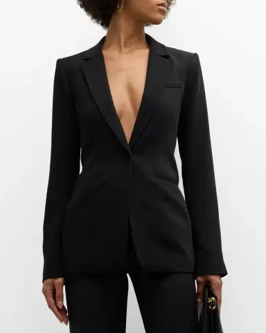 Cinq à Sept Karlie Tailored Crepe Blazer | Thumbnail 4 Cinq à Sept Karlie Tailored Crepe Blazer | Thumbnail 4